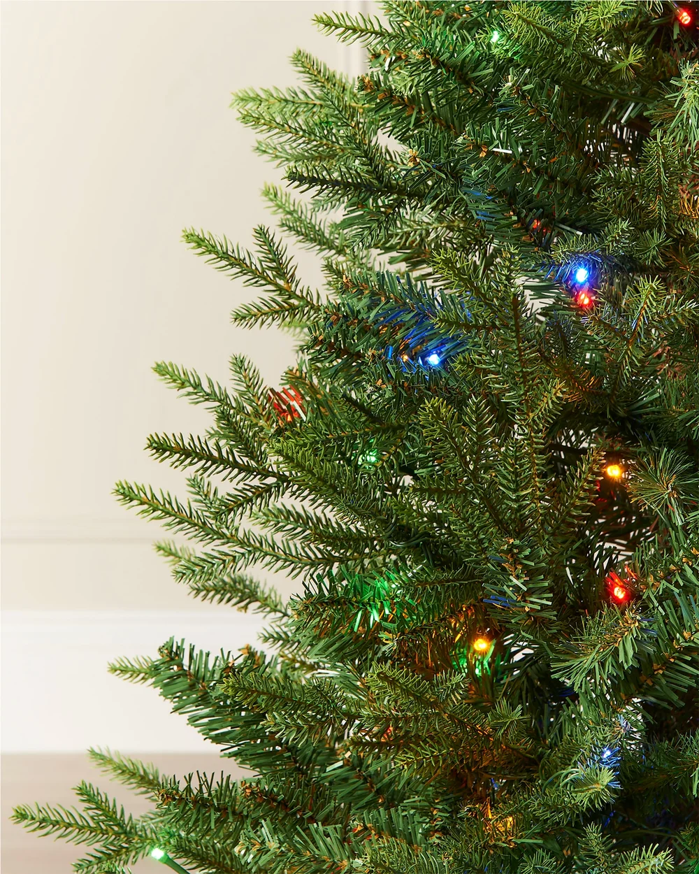 WeRChristmas Green Pre-Lit Potted Pine Artificial Christmas Tree 100 Warm White And Multi-Colour Leds 4 Ft - No Size Image 3