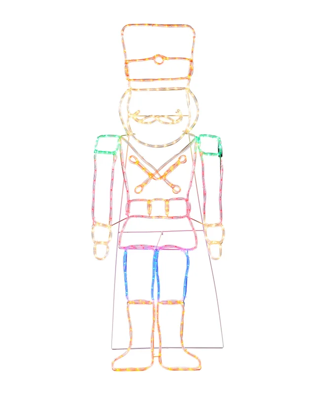 WeRChristmas Pre-Lit Kings Guard Nutcracker Rope Light Silhouette 147 Cm