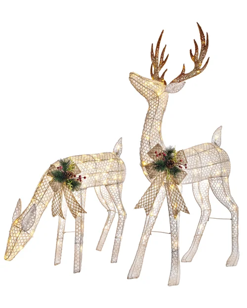 WeRChristmas Multi-Colour 3D Reindeer Family Silhouette 151 Cm - No Size Image 1
