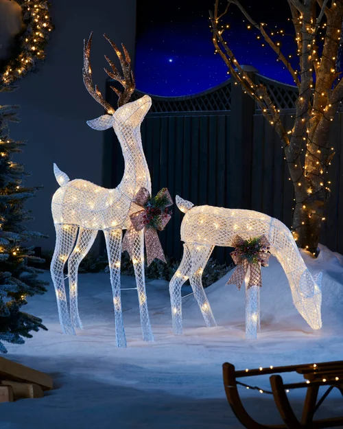 WeRChristmas Multi-Colour 3D Reindeer Family Silhouette 151 Cm - No Size Image 2