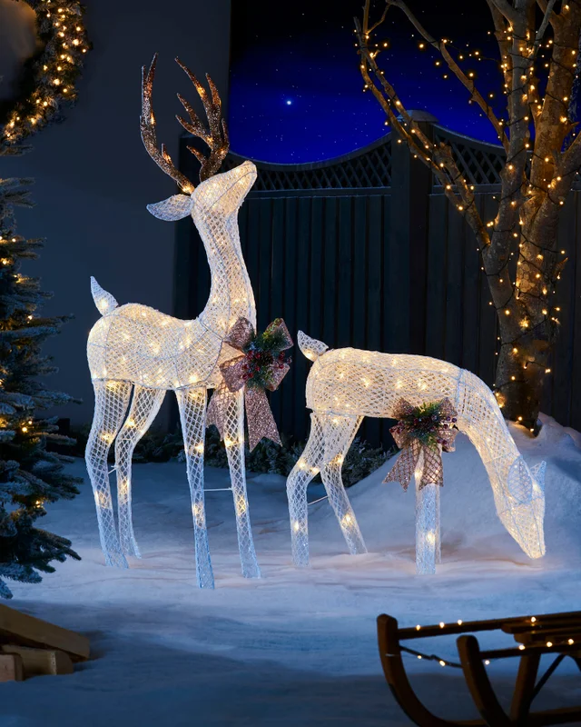 WeRChristmas Multi-Colour 3D Reindeer Family Silhouette 151 Cm