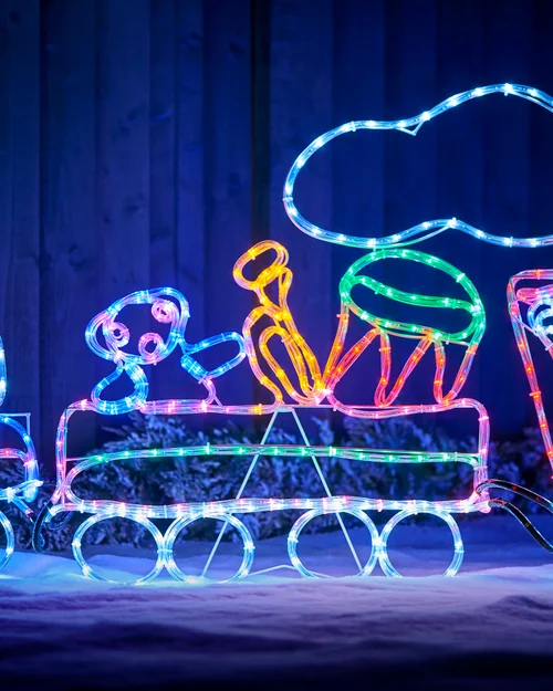 WeRChristmas White Animated Led Train Rope Light Silhouette 2.3 M - No Size Image 4