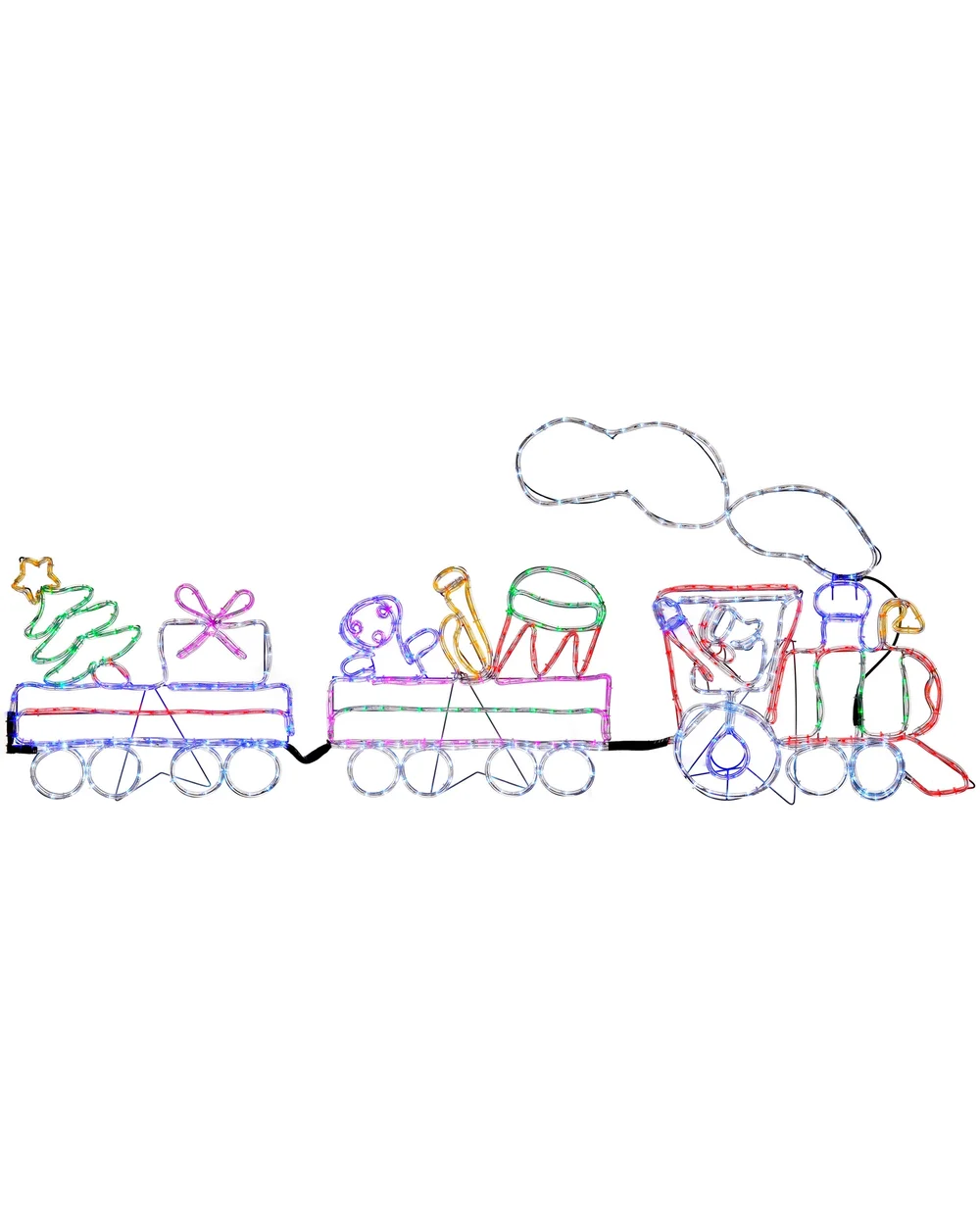 WeRChristmas White Animated Led Train Rope Light Silhouette 2.3 M - No Size Image 1