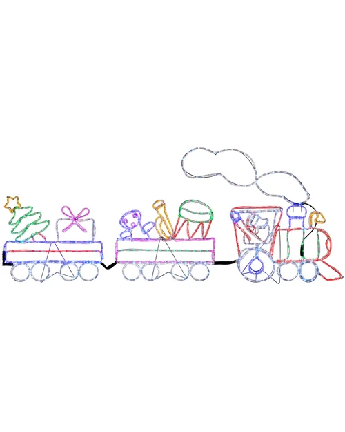 WeRChristmas White Animated Led Train Rope Light Silhouette 2.3 M - No Size Image 1