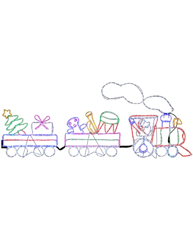 WeRChristmas White Animated Led Train Rope Light Silhouette 2.3 M