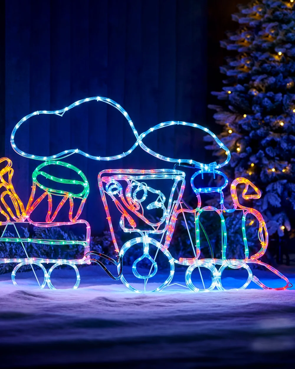 WeRChristmas White Animated Led Train Rope Light Silhouette 2.3 M - No Size Image 3