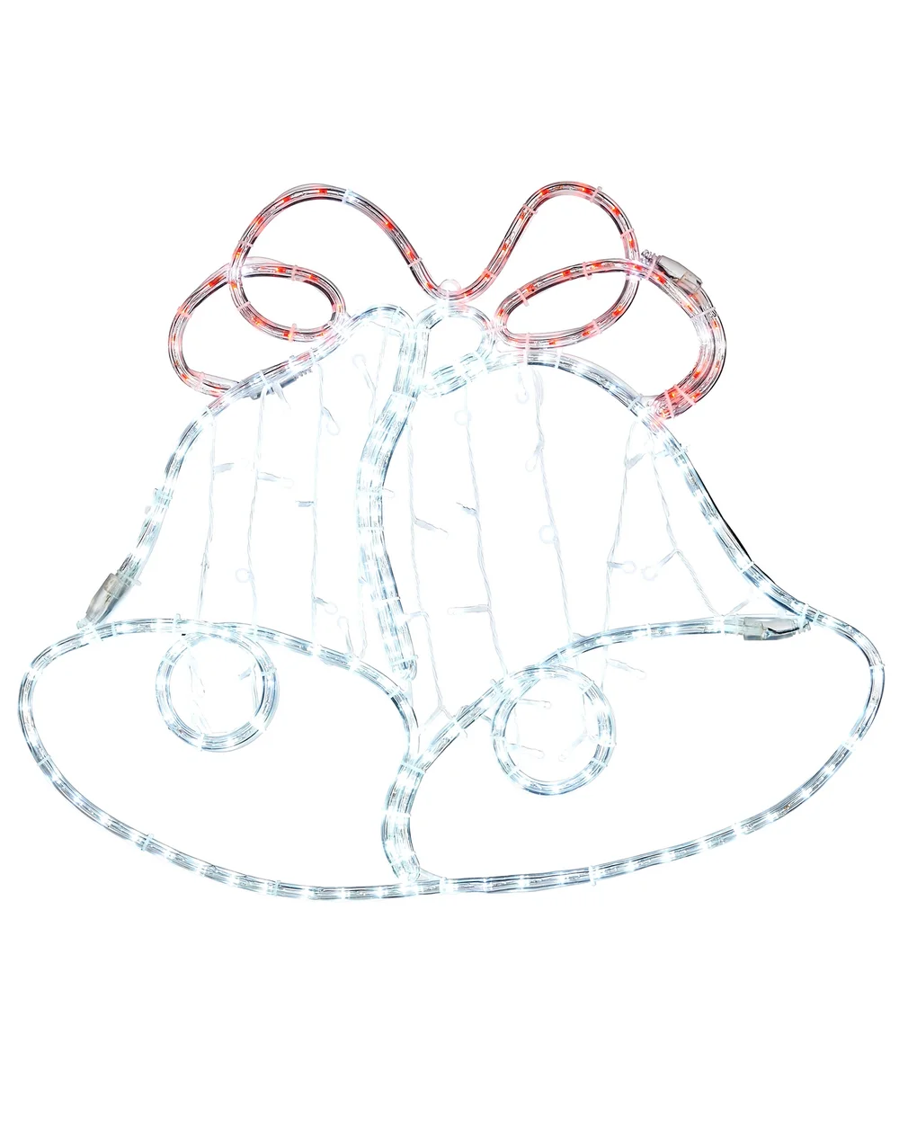 WeRChristmas Multi-Colour Pre-Lit Twin Bells Rope Light Silhouette 65 Cm - No Size Image 1
