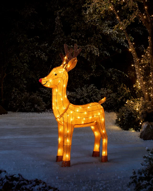 WeRChristmas Pre-Lit 3D Reindeer Silhouette 103 Cm