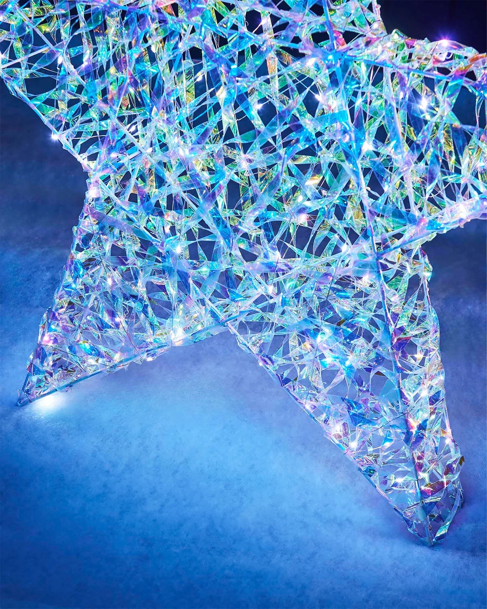 WeRChristmas Multi-Colour Pre-Lit 3D Iridescent Star Silhouette 81 Cm - No Size Image 4