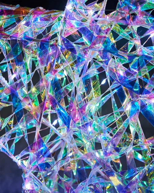 WeRChristmas Multi-Colour Pre-Lit 3D Iridescent Star Silhouette 81 Cm - No Size Image 5