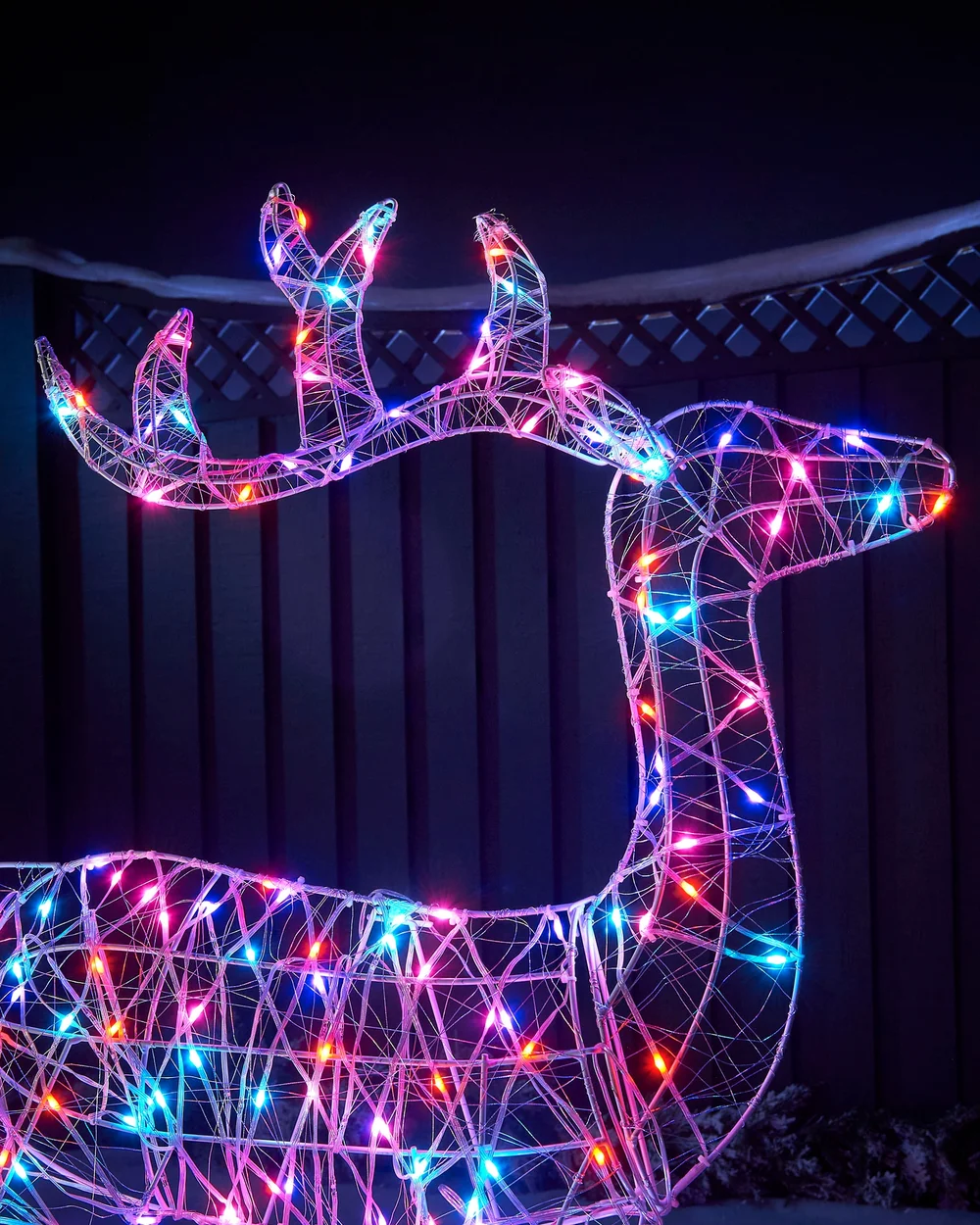 WeRChristmas White Pre-Lit 2D Aurora Reindeer 100 Cm - No Size Image 2