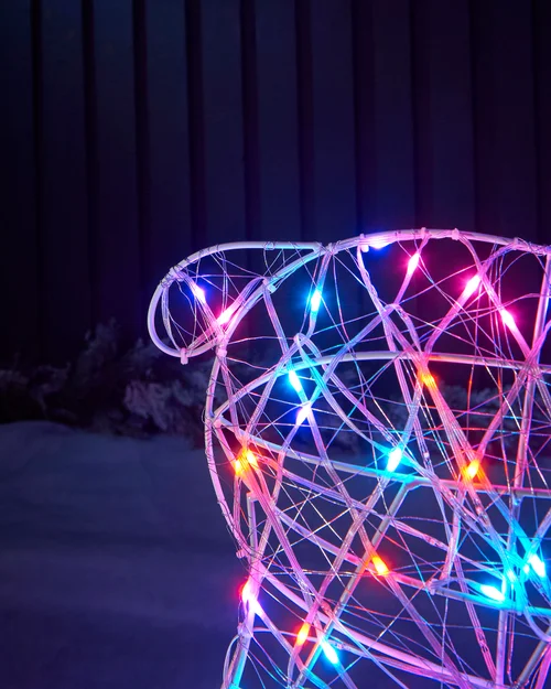 WeRChristmas White Pre-Lit 2D Aurora Reindeer 100 Cm - No Size Image 3