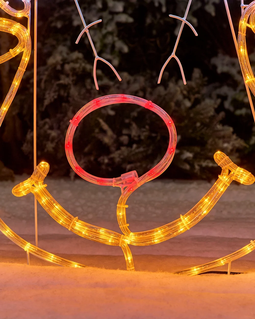 WeRChristmas Red Pre-Lit Rudolph Red Nose Reindeer Rope Light Silhouette 80 Cm - No Size Image 3
