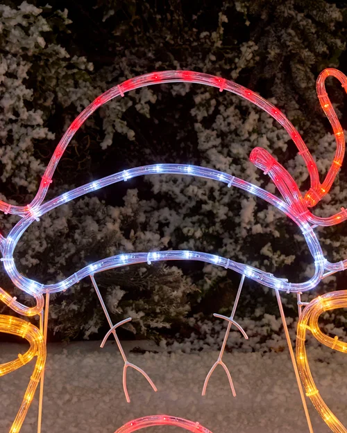 WeRChristmas Red Pre-Lit Rudolph Red Nose Reindeer Rope Light Silhouette 80 Cm - No Size Image 6