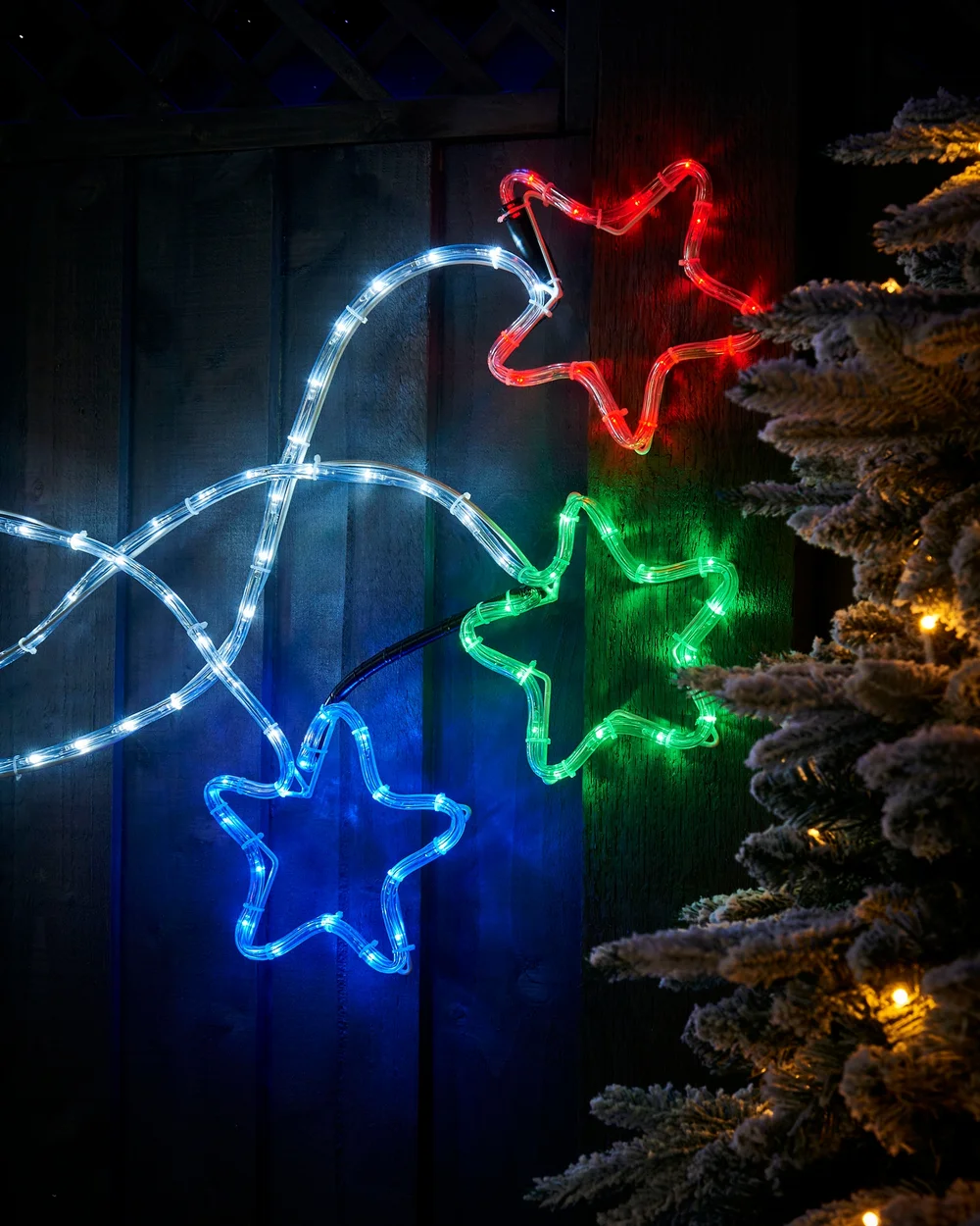 WeRChristmas White Star Motif Rope Light Silhouette 190 Cm - No Size Image 5
