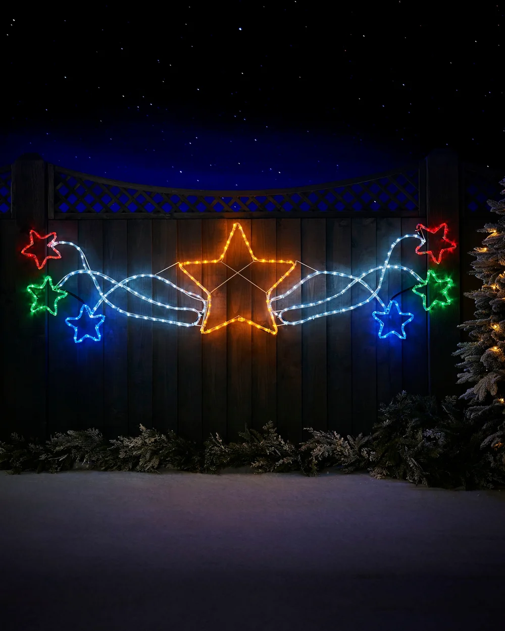 WeRChristmas White Star Motif Rope Light Silhouette 190 Cm - No Size Image 3