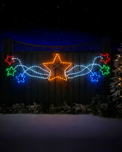 WeRChristmas White Star Motif Rope Light Silhouette 190 Cm - No Size Image 3