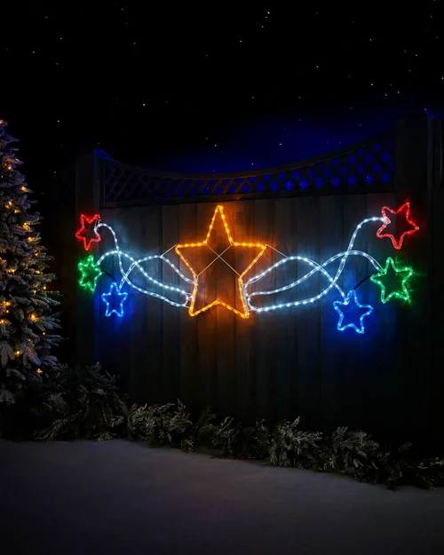 WeRChristmas White Star Motif Rope Light Silhouette 190 Cm - No Size Image 2