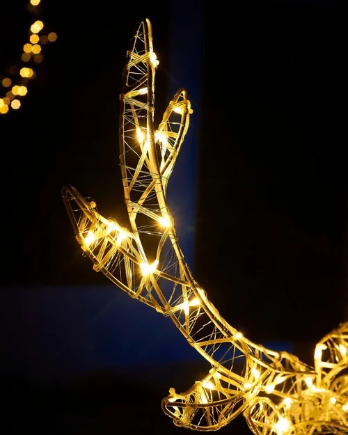 WeRChristmas White 3D Standing Reindeer Silhouette 121 Cm - No Size Image 4
