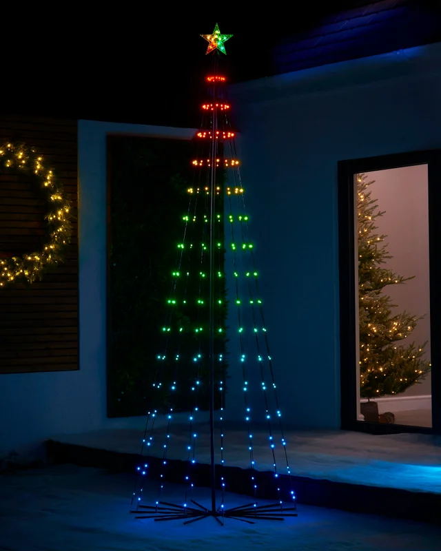 WeRChristmas Multi-Colour Rgb Led Pop-Up Christmas Tree With Star 2.5 M