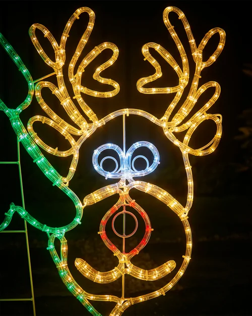 WeRChristmas White Santa And Reindeer Rope Light Silhouette 1.2 M - No Size Image 3