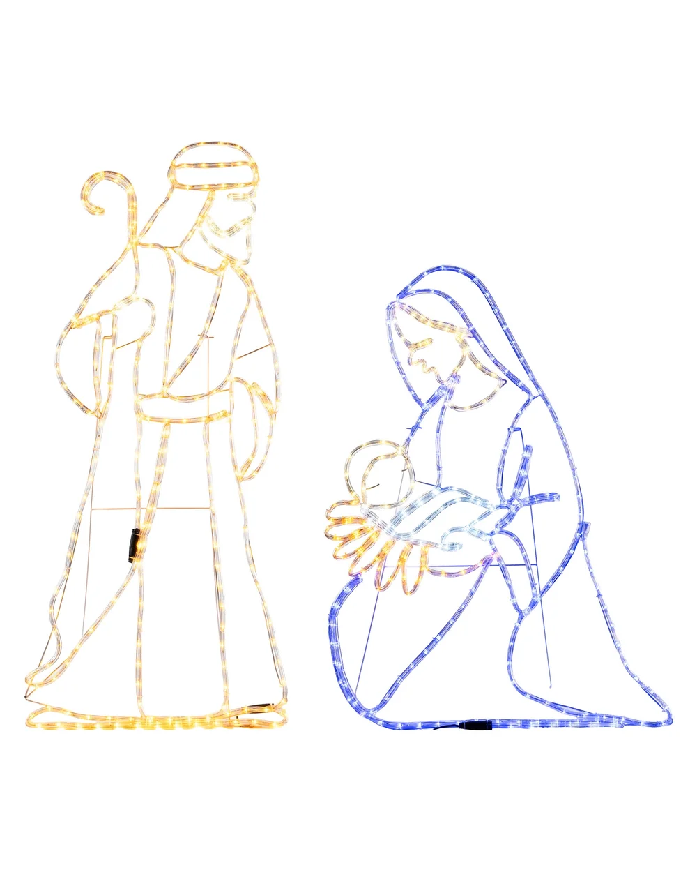 WeRChristmas Pre-Lit Jesus Mary And Joseph Nativity Rope Light Silhouette 130 Cm - No Size Image 1