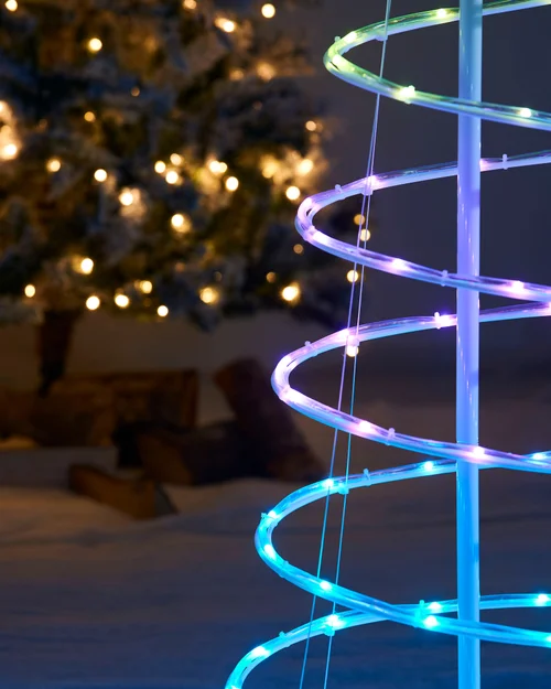 WeRChristmas White Spiral Rope Light Christmas Tree Silhouette 5 Ft - No Size Image 6