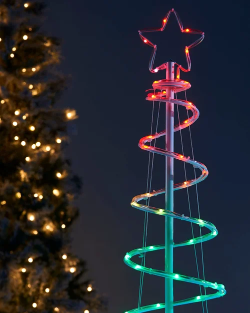WeRChristmas White Spiral Rope Light Christmas Tree Silhouette 5 Ft - No Size Image 5