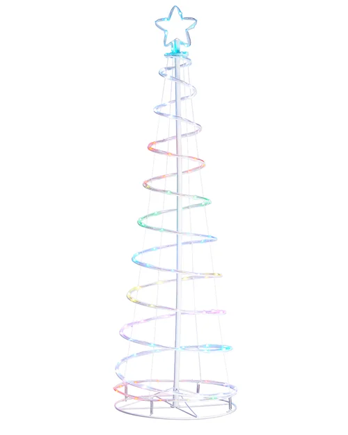WeRChristmas White Spiral Rope Light Christmas Tree Silhouette 5 Ft - No Size Image 1