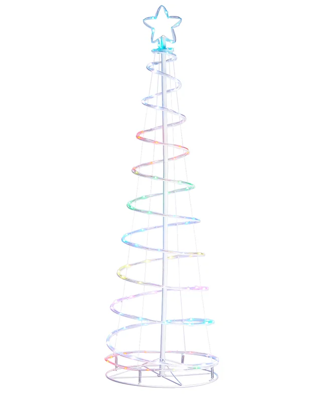 WeRChristmas White Spiral Rope Light Christmas Tree Silhouette 5 Ft