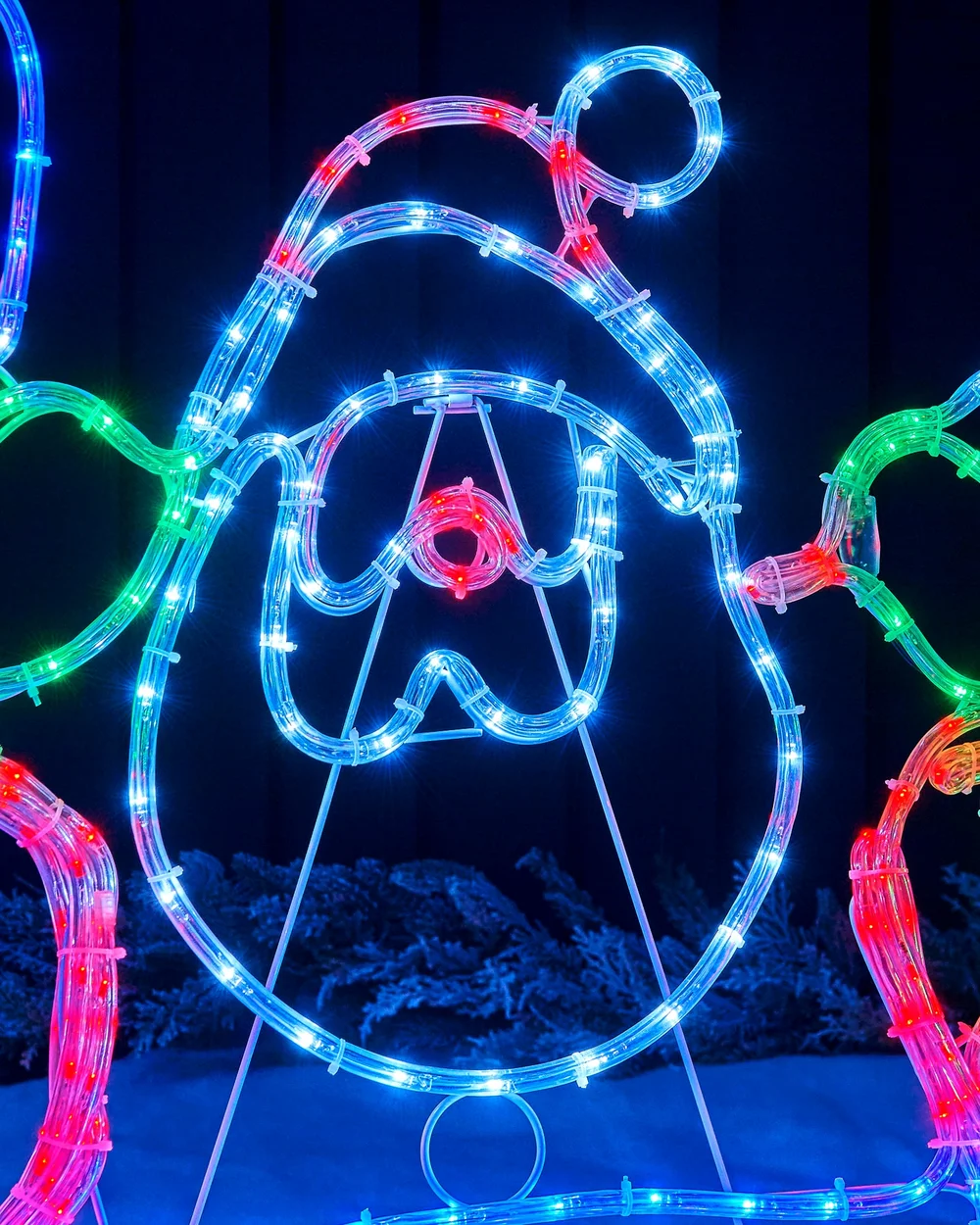 WeRChristmas White Animated Santa Rope Light Silhouette 90 Cm - No Size Image 4