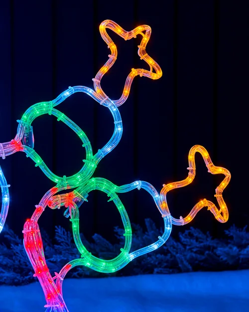 WeRChristmas White Animated Santa Rope Light Silhouette 90 Cm - No Size Image 5