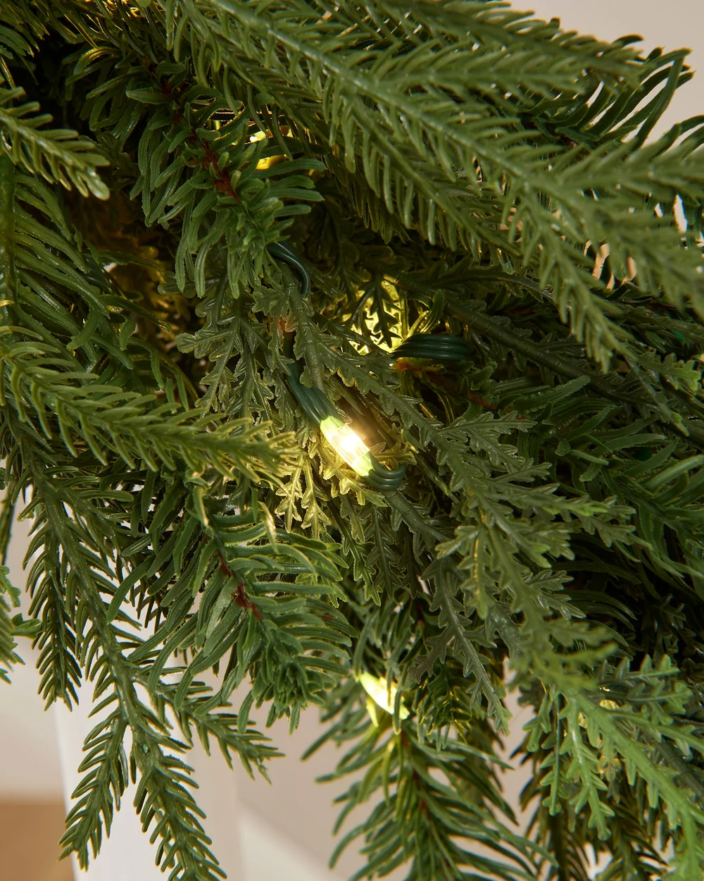 WeRChristmas White Pre-Lit Natural Fir Christmas Garland With 100 Warm White Leds And Memory Controller 12 Ft - No Size Image 6