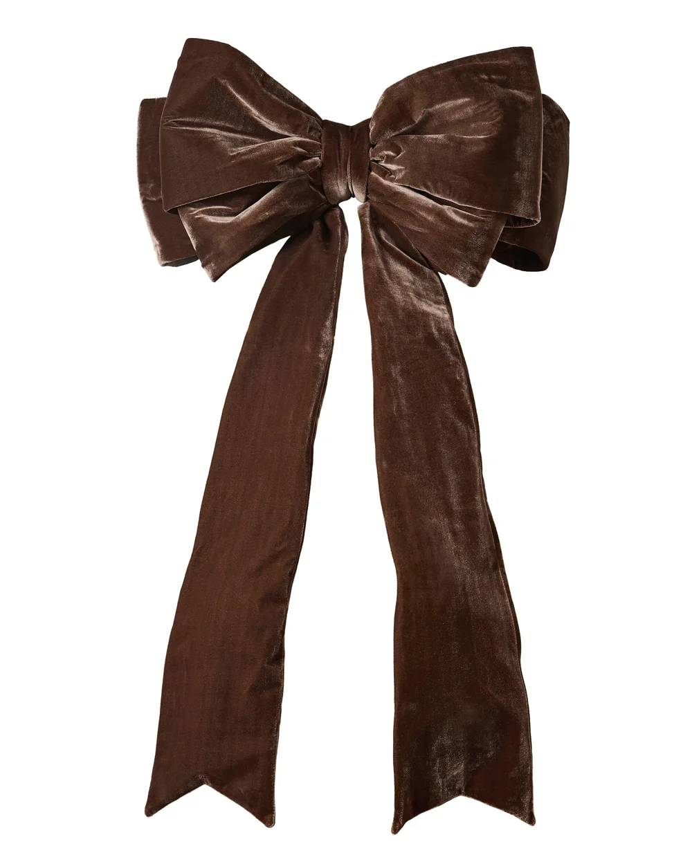 WeRChristmas Espresso Large Velvet Christmas Bow 140 Cm - No Size Image 1