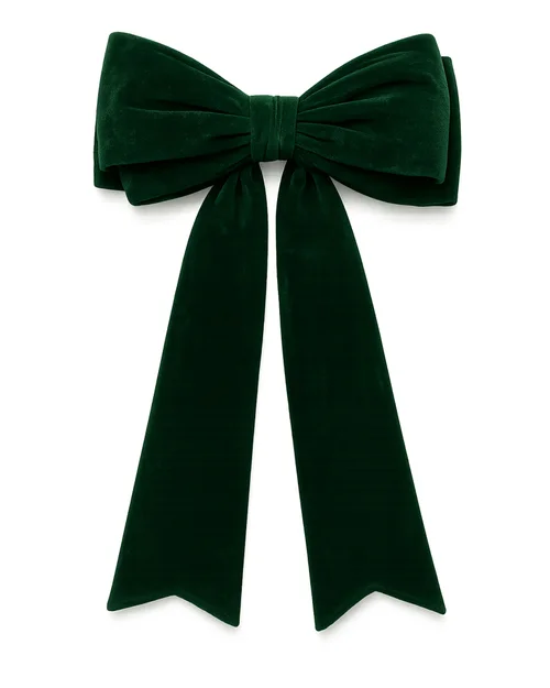 WeRChristmas Sage Green Large Velvet Christmas Bow 140 Cm - No Size Image 1