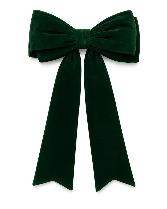 WeRChristmas Sage Green Large Velvet Christmas Bow 140 Cm