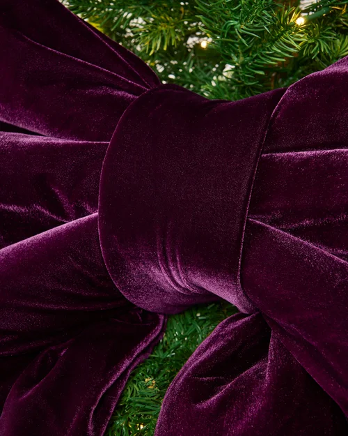 WeRChristmas Purple Large Velvet Christmas Bow 140 Cm - No Size Image 4