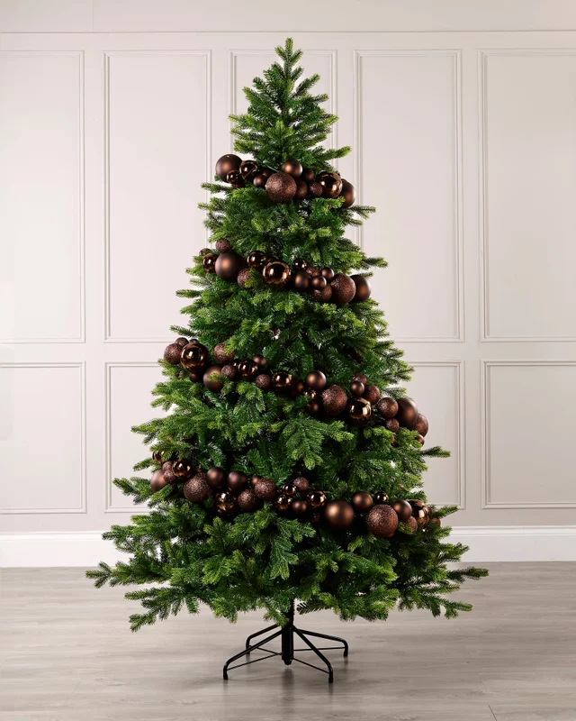 WeRChristmas Espresso Bauble Garland 9 Ft