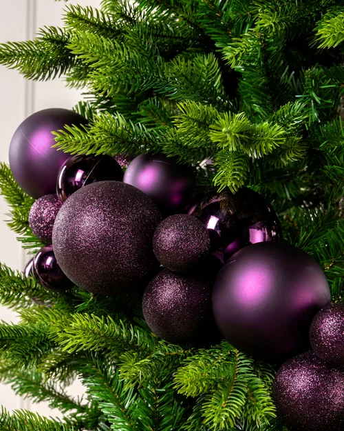 WeRChristmas Purple Bauble Garland 9 Ft - No Size Image 3