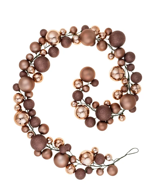 WeRChristmas Mocha Bauble Garland 9 Ft - No Size Image 1