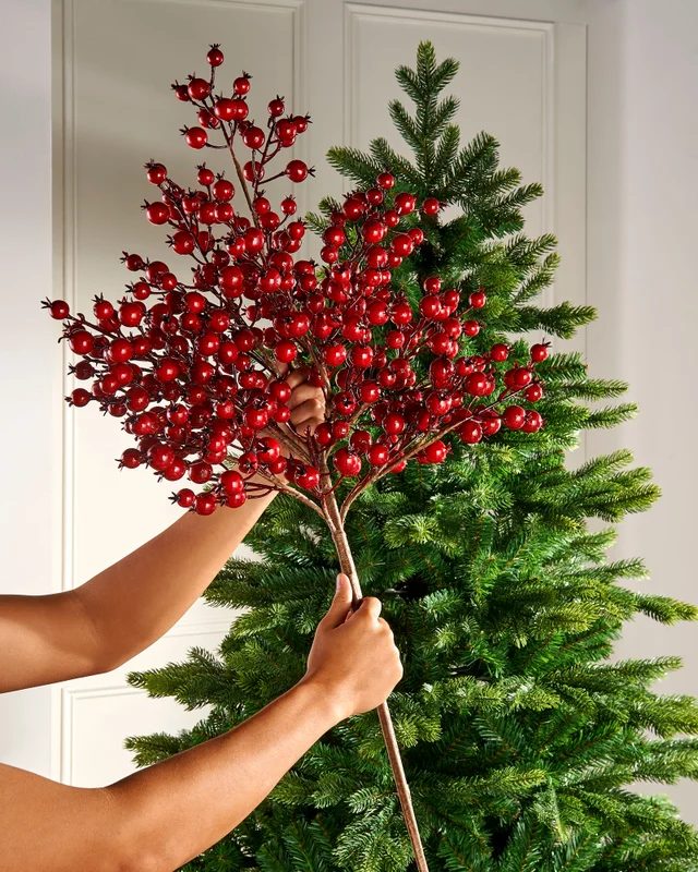 WeRChristmas Red Berry Christmas Tree Topper 90 Cm