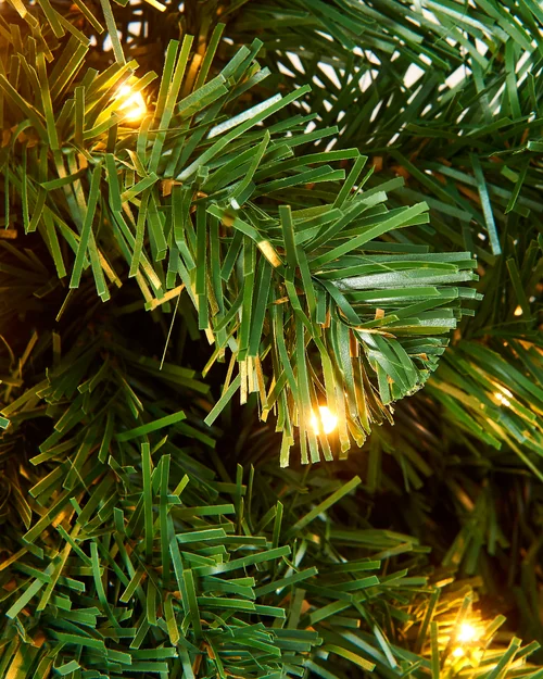 WeRChristmas White Pre-Lit Extra-Thick Pine Artificial Christmas Garland 80 Warm White Leds 9 Ft - No Size Image 5