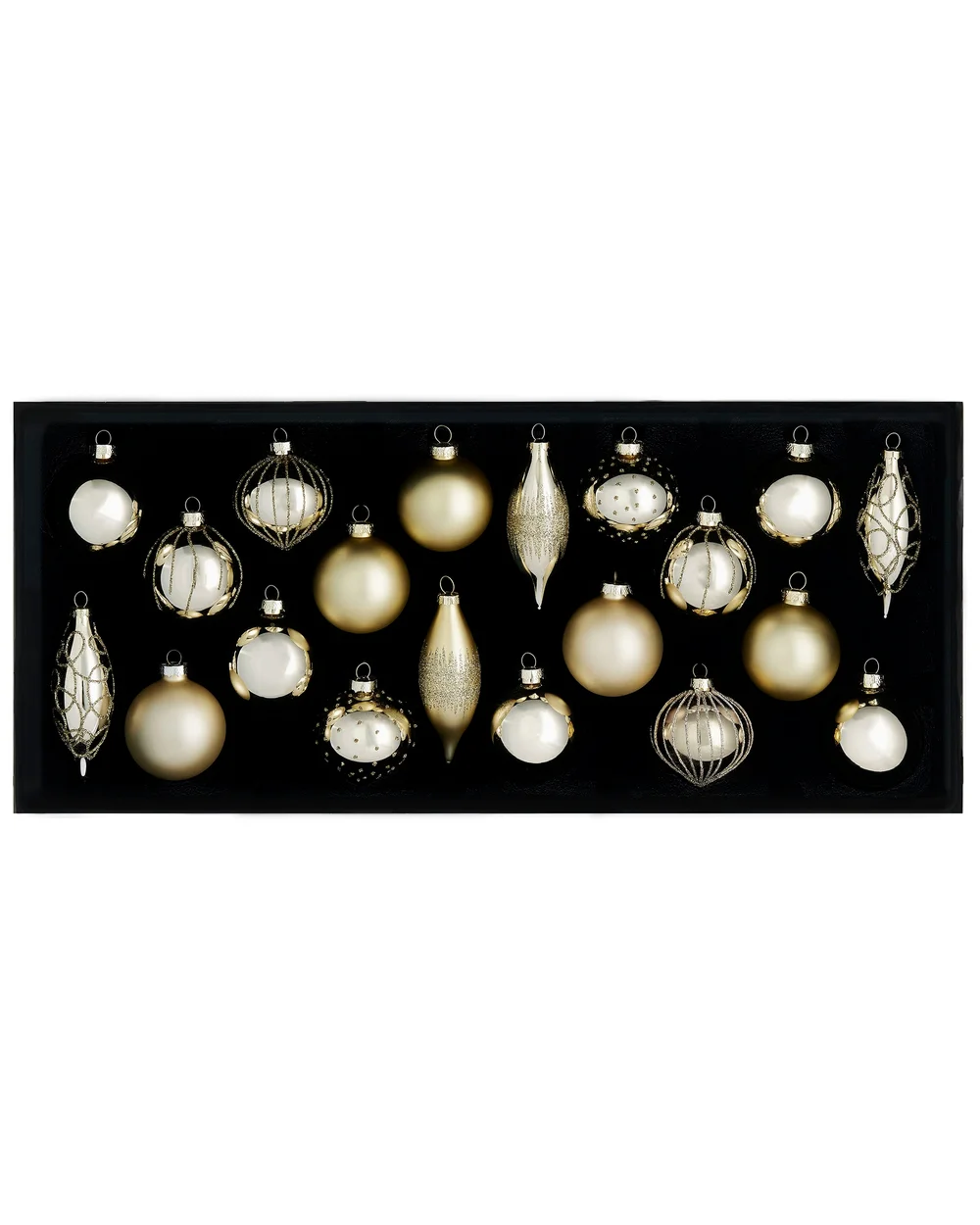 WeRChristmas Pale Gold Glass Christmas Baubles 20 Pack 6.6 Cm - No Size Image 1