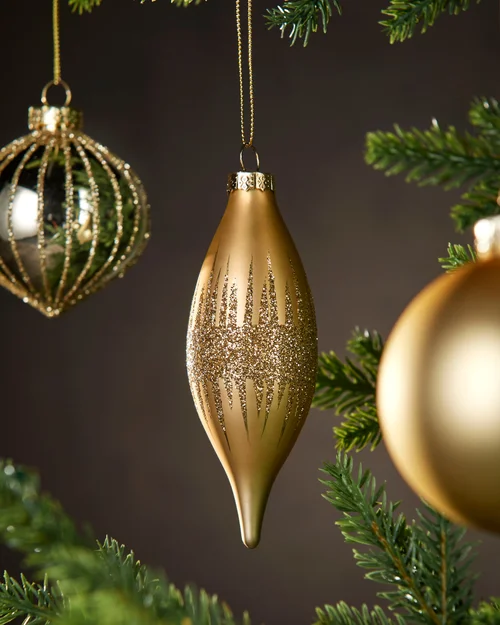 WeRChristmas Pale Gold Glass Christmas Baubles 20 Pack 6.6 Cm - No Size Image 5