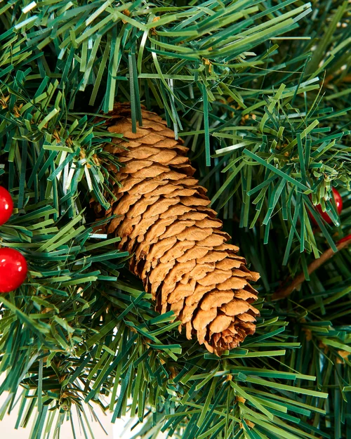 WeRChristmas Green Extra-Thick Mixed Pine Artificial Christmas Garland With Pinecones And Berries 9 Ft - No Size Image 6
