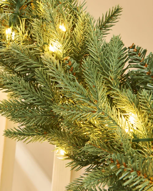WeRChristmas Blue Pre-Lit Mixed Pine Artificial Christmas Garland 100 Warm White And Ice White Leds 9 Ft - No Size Image 5