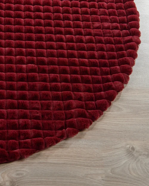 WeRChristmas Burgundy Diamond Faux Fur Christmas Tree Skirt 122 Cm - No Size Image 4