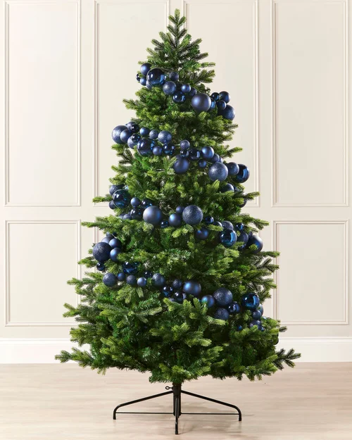 WeRChristmas Navy Bauble Christmas Tree Garland With 84 Mixed Finish Baubles 9 Ft - No Size Image 2