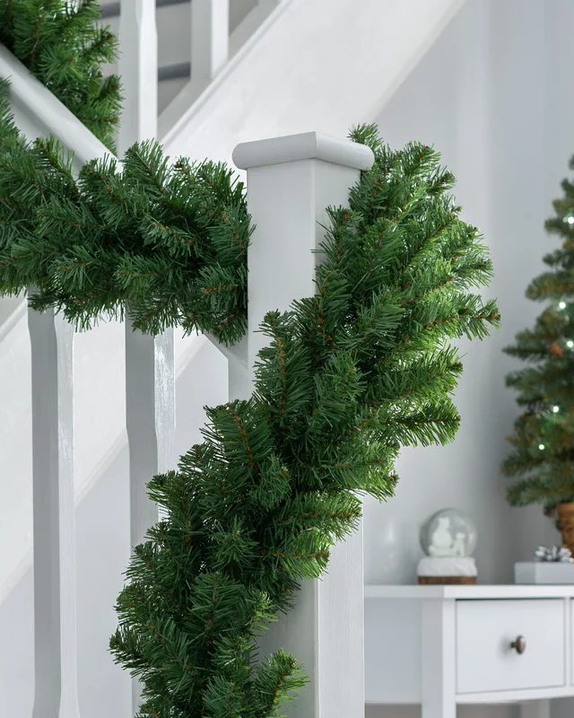WeRChristmas Green Extra-Thick Pine Artificial Christmas Garland 9 Ft