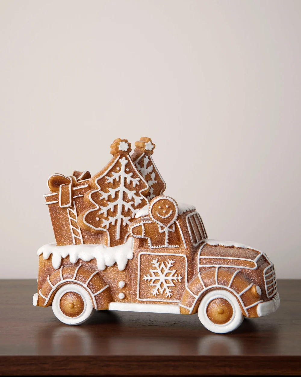 WeRChristmas Gingerbread Car Decoration Festive Ornament With Trees And Gifts 21 Cm - No Size Image 2